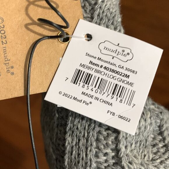 Mud Pie Birch log wood GNOME NWT - Picture 7 of 7